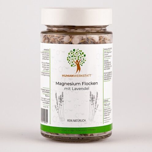 Magnesium Flocken mit Lavendelblüten