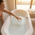 Magnesium Flocken im warmen Badewasser zur Entspannung