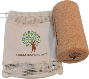 Kork Faszienrolle – Ø 7,5 × 15 cm | Muskel Aktivator – Humanwerkstatt