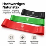 Humanwerkstatt Widerstandsbänder aus Naturlatex in drei Widerstandsstärken