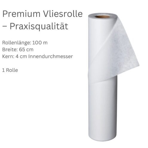 Premium Vliesrolle 65 cm breit, 100 m Länge, 4 cm Innendurchmesser – Praxisqualität