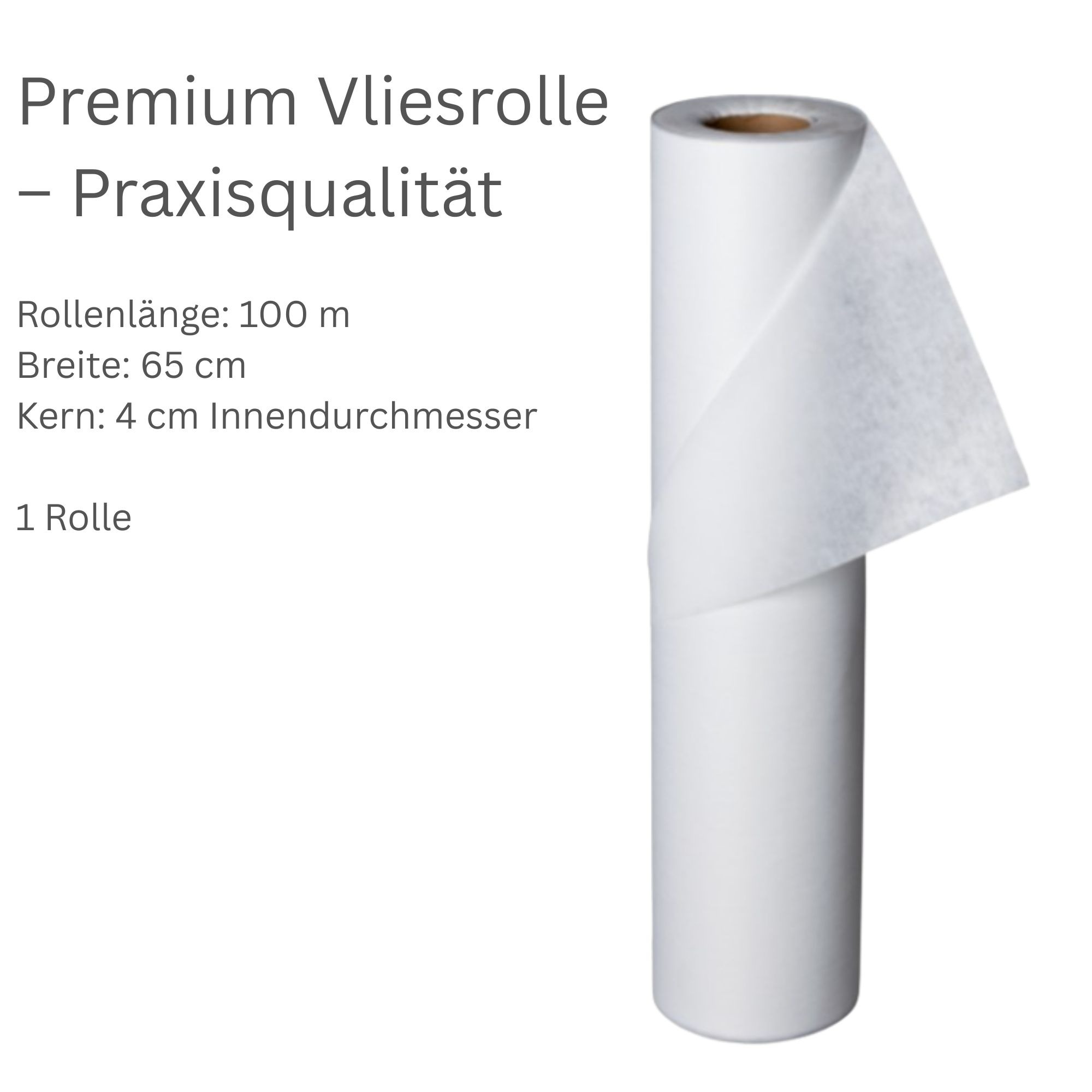 Vlies Rolle 100 Meter Lang 65 cm Hoch 4 cm Innendurchmesser 280 2000 2000 Premium Vliesrolle 65 cm breit, 100 m Länge, 4 cm Innendurchmesser – Praxisqualität