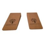 Kork Keil 2er Set niedrig aus Naturkork – 30 x 16 x 5 cm, stabil und rutschfest für Kniebeugen und Training mit beiden Beinen
