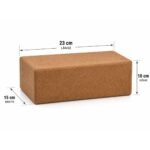 Kork Yoga Block XXL 23 × 15 × 10 cm aus FSC-zertifiziertem Kork mit Abmessungen – Humanwerkstatt