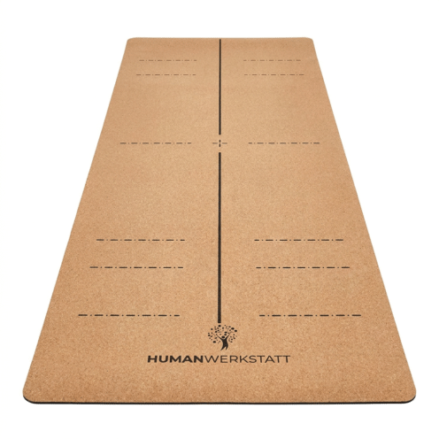 Kork Yogamatte ALIGN 190 × 65 cm mit Ausrichtungslinien