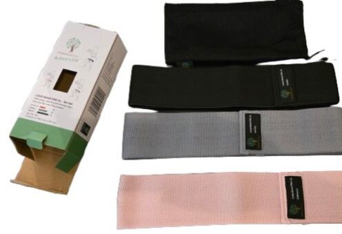 Textil Loop Band Set XL mit 3 Widerstandsstärken und Verpackung